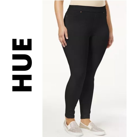 hue plus size denim leggings